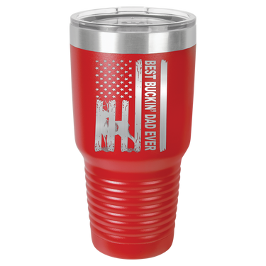 Patriotic Best Buckin' Dad Ever 30oz Ringneck Tumbler